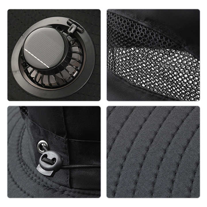 SolarBurst™ Solar Powered Ventilation Fan Hat