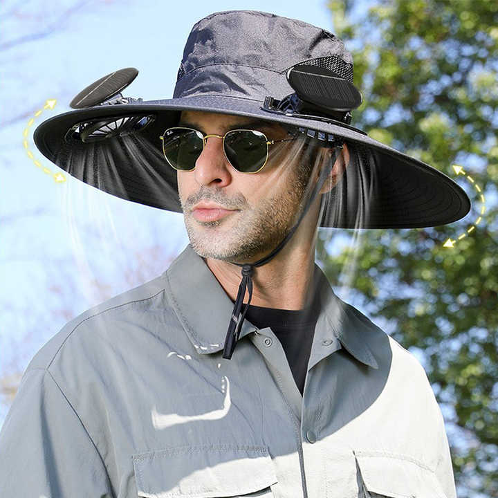 SolarBurst™ Solar Powered Ventilation Fan Hat