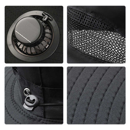 SolarBurst™ Solar Powered Ventilation Fan Hat