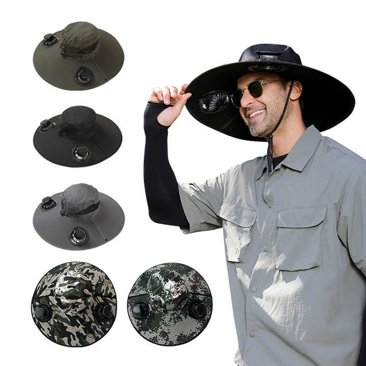 SolarBurst™ Solar Powered Ventilation Fan Hat